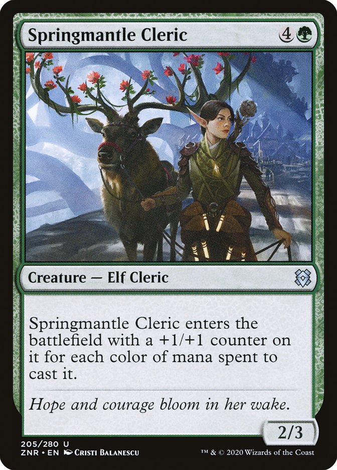 Springmantle Cleric – Zendikar Rising [ZNR] – English – #205