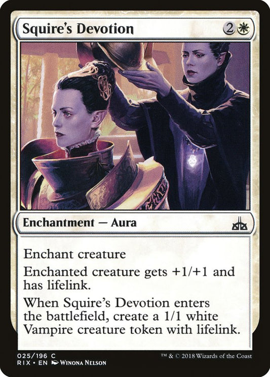 Squire's Devotion – Rivals of Ixalan [RIX] – D – #25