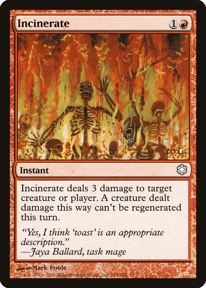 Incinerate – Coldsnap Theme Decks [CST] – English – #194