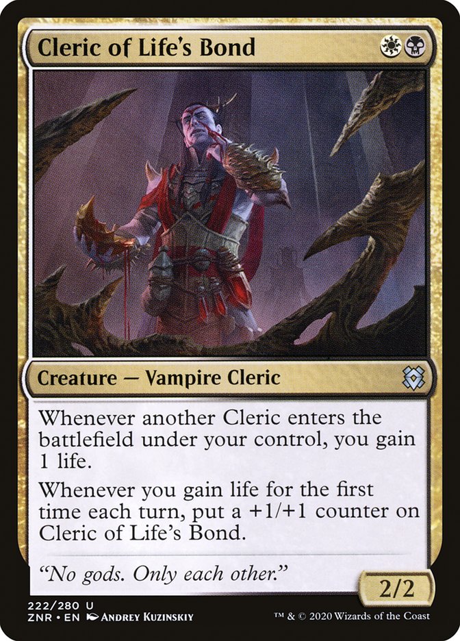 Cleric of Life's Bond – Zendikar Rising [ZNR] – English – #222