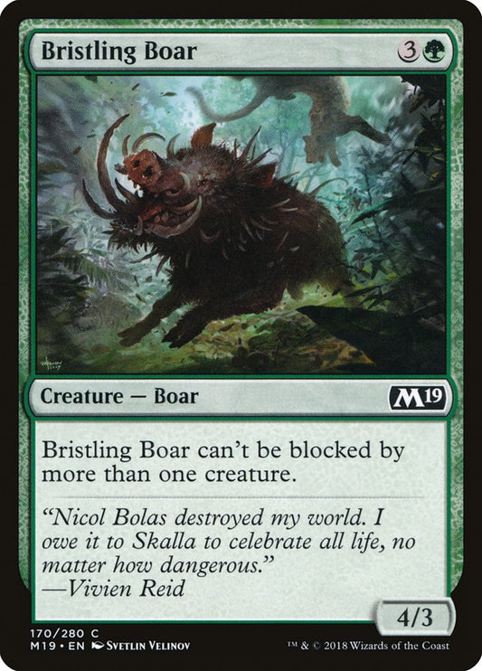 Bristling Boar – Core Set 2019 [M19] – English – #170