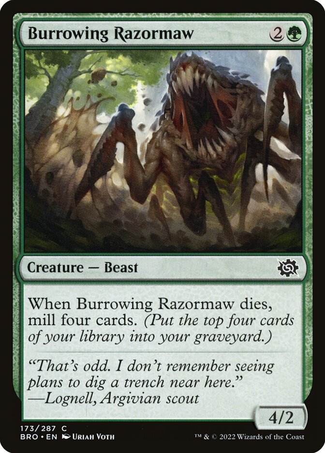 Burrowing Razormaw – The Brothers' War [BRO] – English – #173