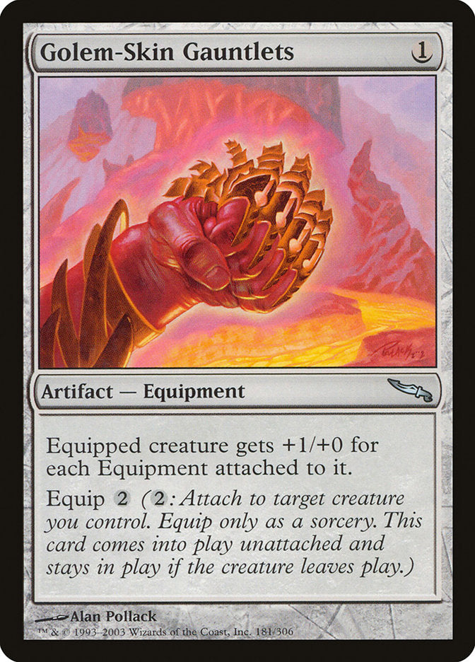 Golem-Skin Gauntlets – Mirrodin [MRD] – English – #181