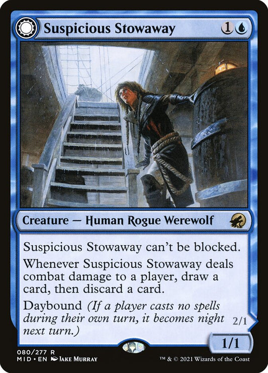 Suspicious Stowaway // Seafaring Werewolf – Innistrad: Midnight Hunt [MID] – English – #80