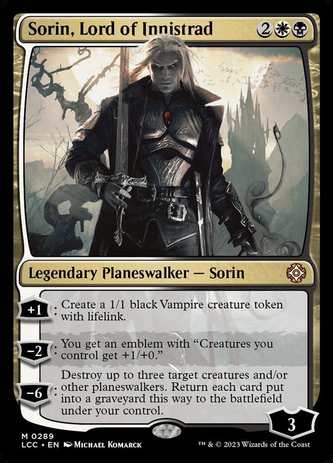 Sorin, Lord of Innistrad – The Lost Caverns of Ixalan Commander [LCC] – English – #289