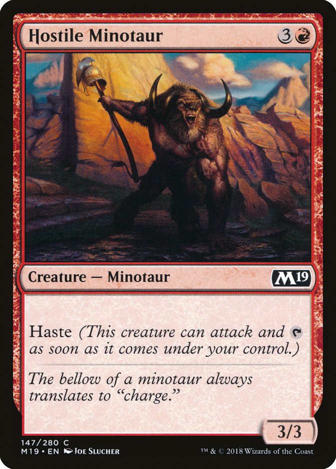 Hostile Minotaur – Core Set 2019 [M19] – D – #147