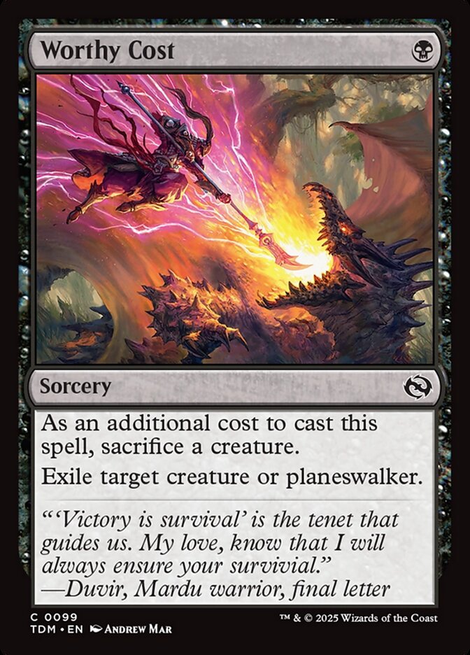Worthy Cost – Tarkir: Dragonstorm [TDM] – English – #99