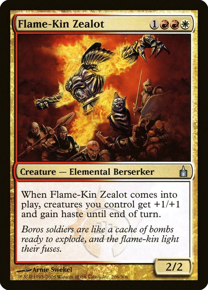 Flame-Kin Zealot – Ravnica: City of Guilds [RAV] – English – #206
