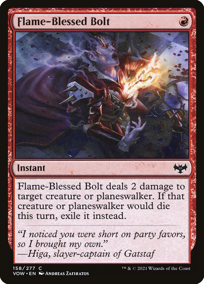 Flame-Blessed Bolt – Innistrad: Crimson Vow [VOW] – English – #158