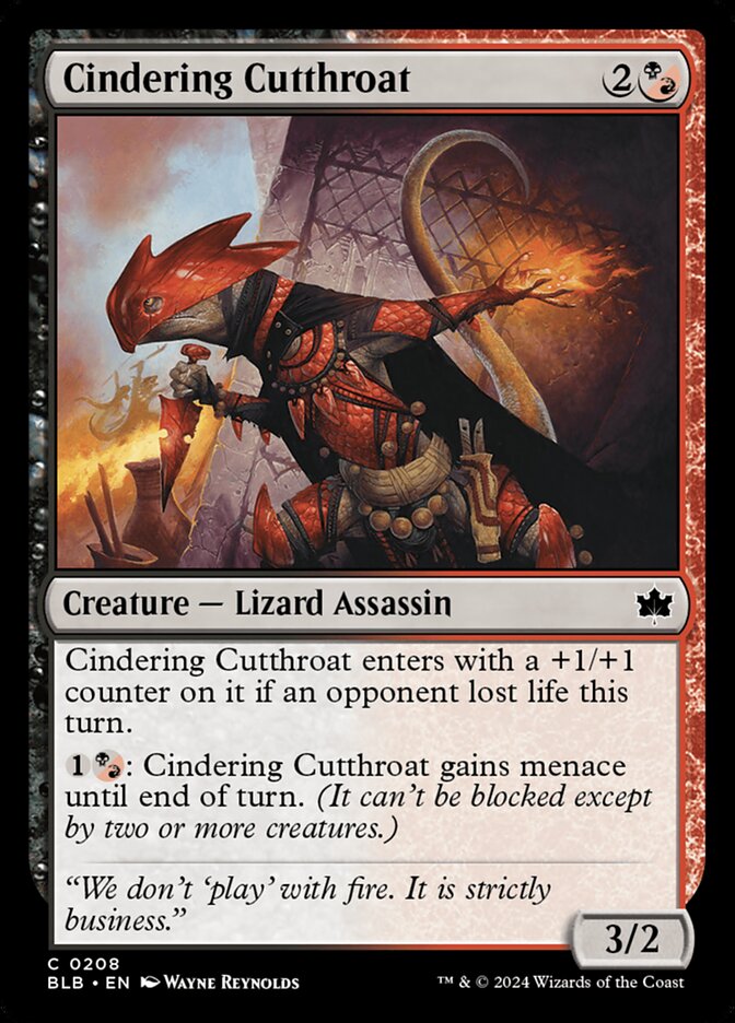 Cindering Cutthroat – Bloomburrow [BLB] – English – #208