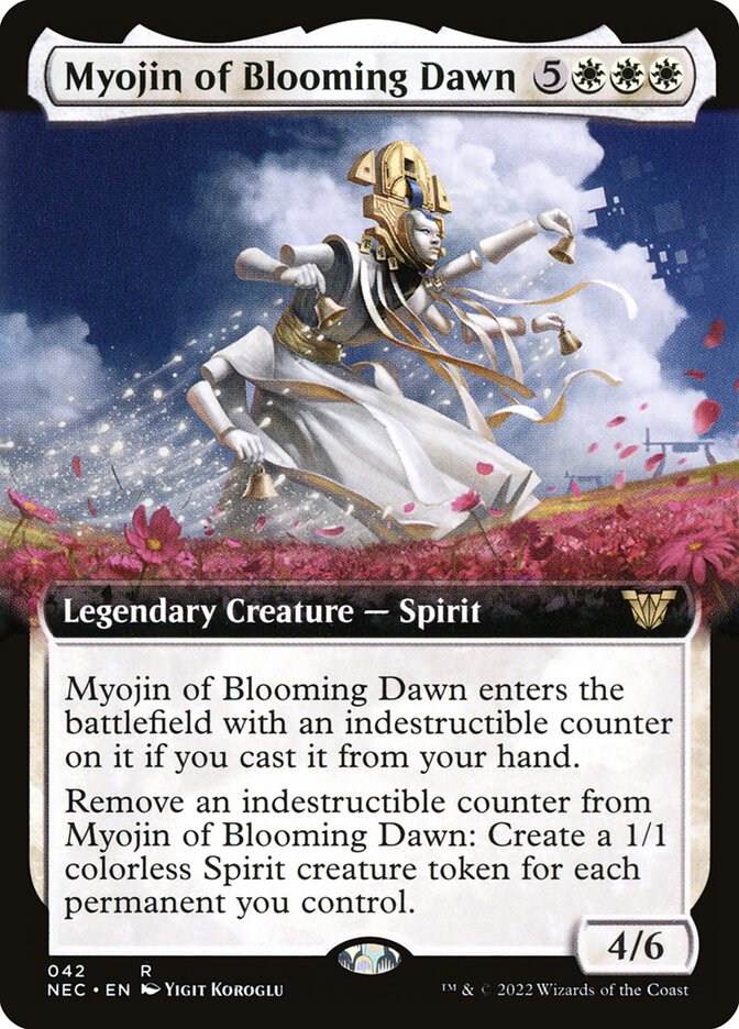 Myojin of Blooming Dawn – Neon Dynasty Commander [NEC] – English – #42