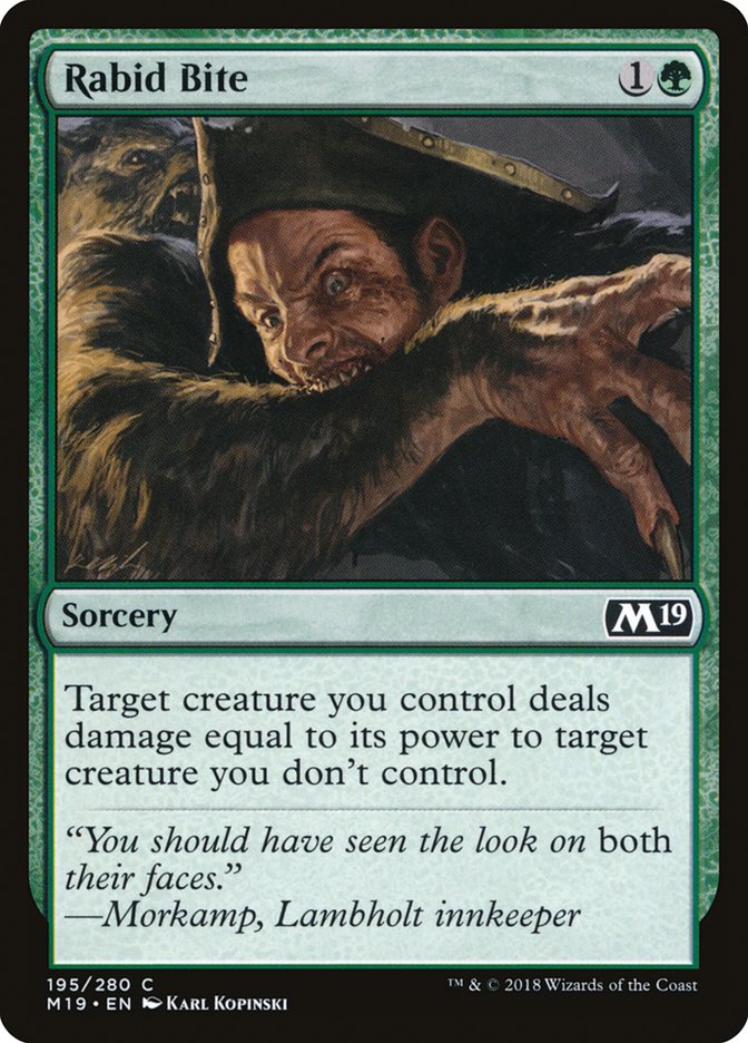Rabid Bite – Core Set 2019 [M19] – D – #195