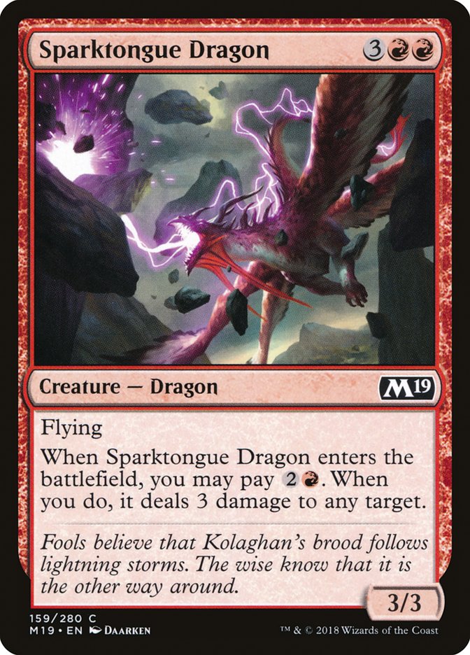 Sparktongue Dragon – Core Set 2019 [M19] – English – #159