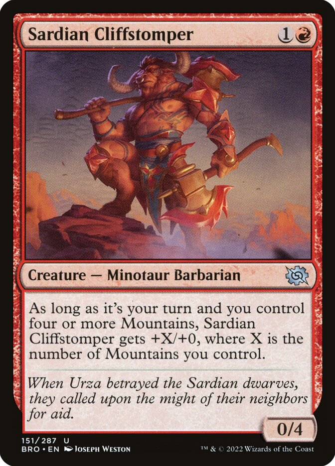 Sardian Cliffstomper – The Brothers' War [BRO] – D – #151