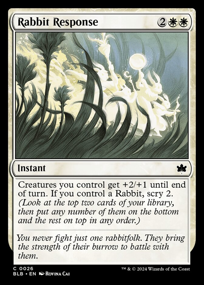 Rabbit Response – Bloomburrow [BLB] – English – #26