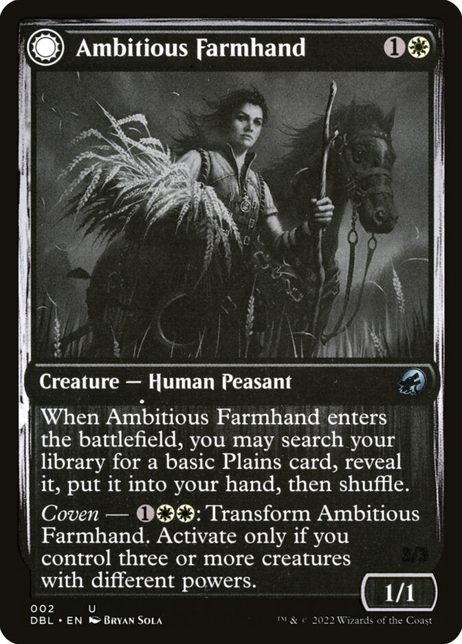 Ambitious Farmhand // Seasoned Cathar – Innistrad: Double Feature [DBL] – English – #2