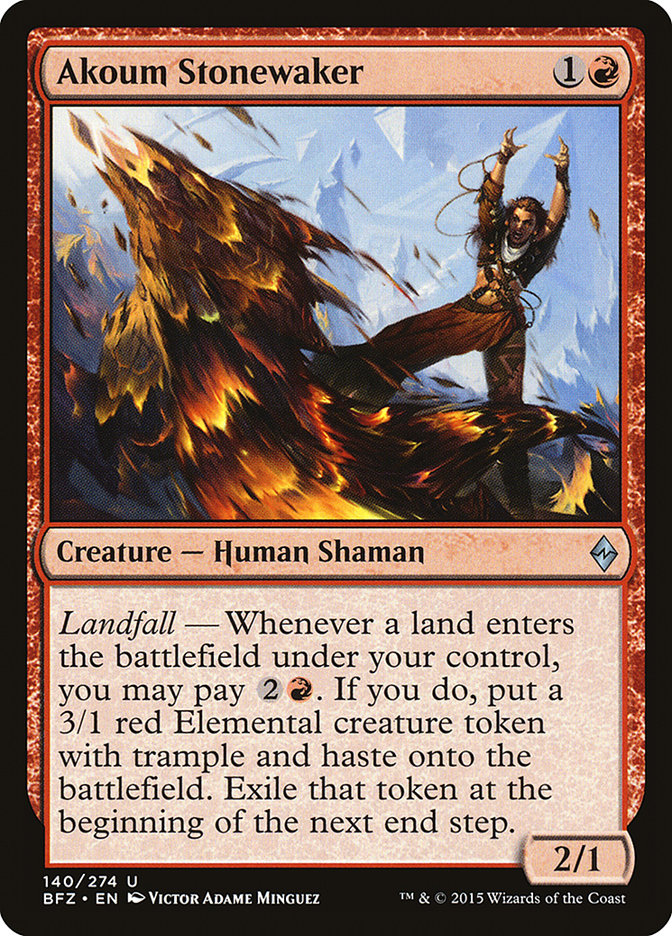 Akoum Stonewaker – Battle for Zendikar [BFZ] – English – #140