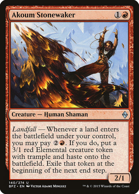 Akoum Stonewaker – Battle for Zendikar [BFZ] – English – #140
