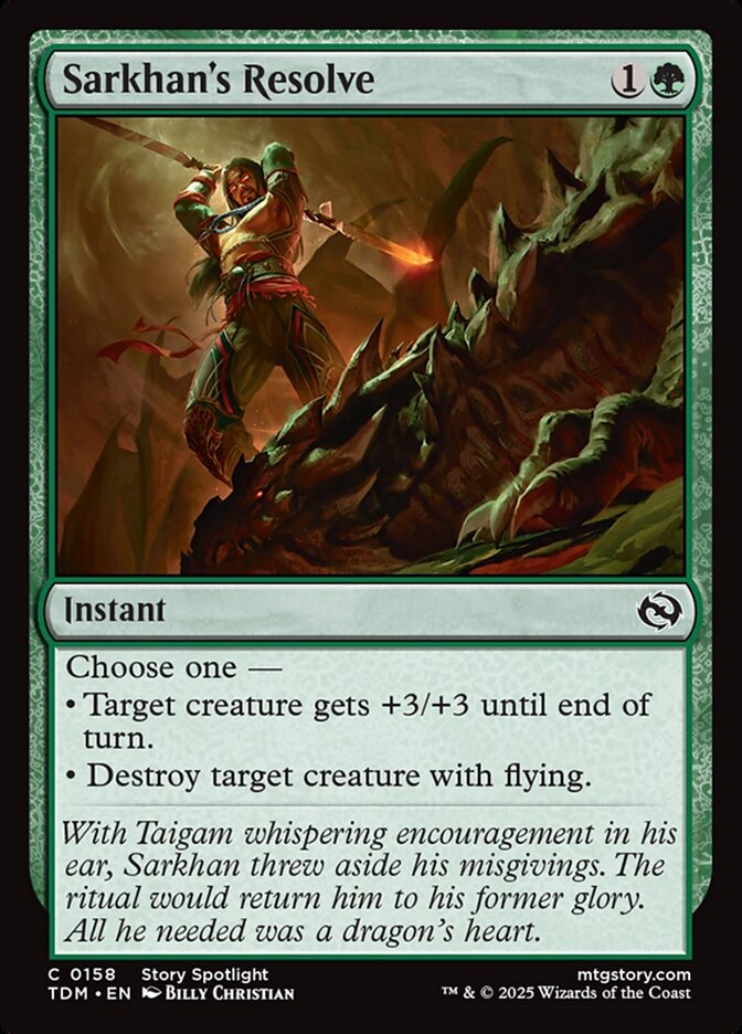 Sarkhan's Resolve – Tarkir: Dragonstorm [TDM] – D – #158