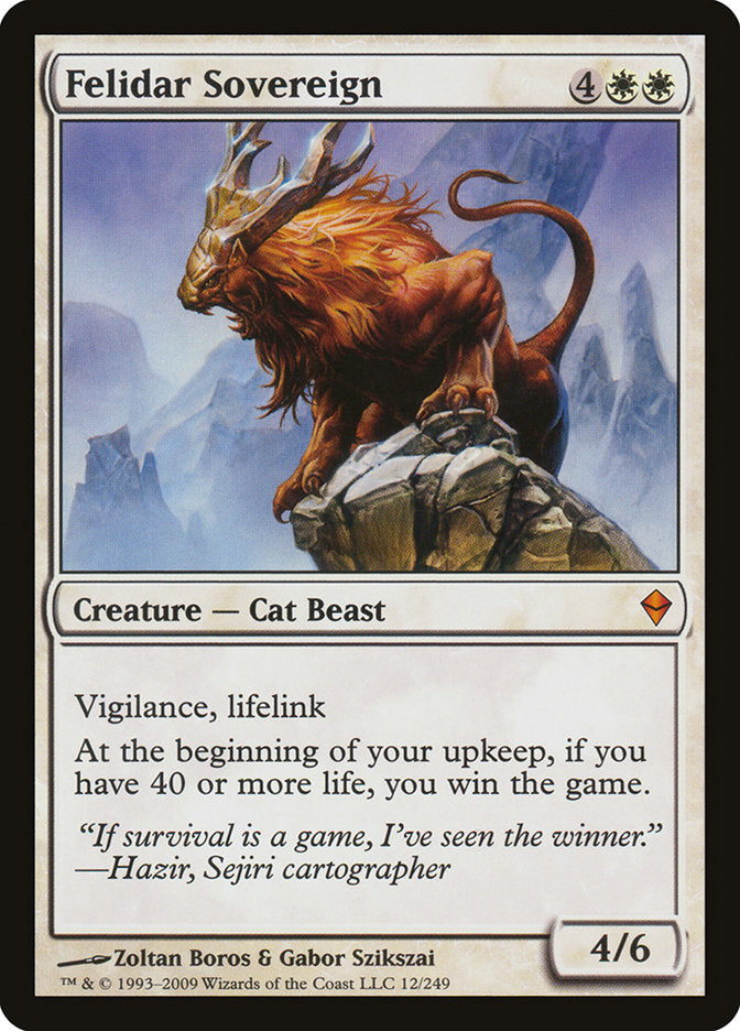 Felidar Sovereign – Zendikar [ZEN] – English – #12