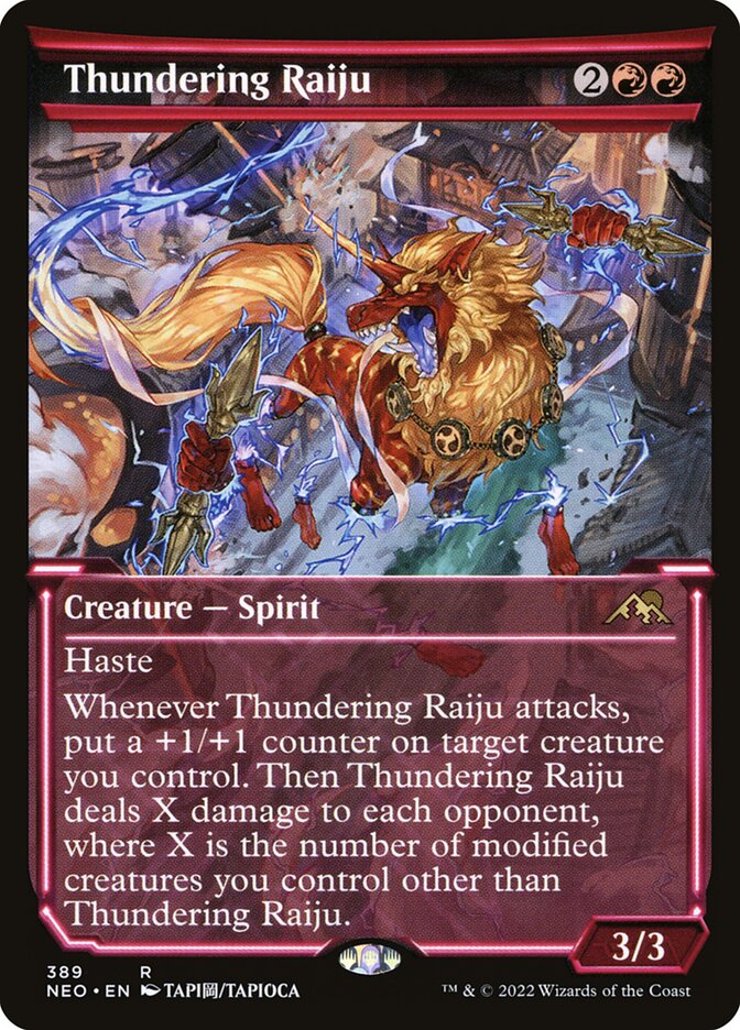 Thundering Raiju – Kamigawa: Neon Dynasty [NEO] – English – #389