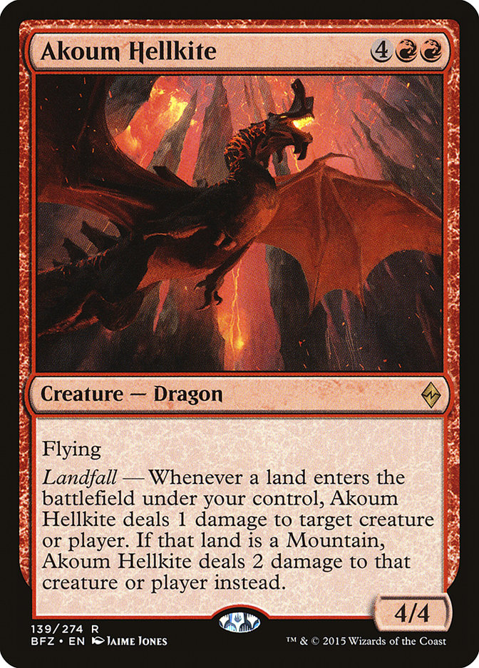 Akoum Hellkite – Battle for Zendikar [BFZ] – English – #139