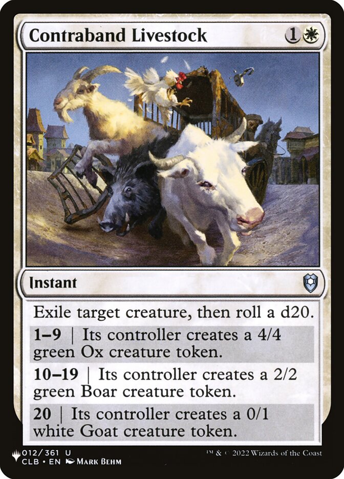 Contraband Livestock – The List [PLST] – English – #CLB-12
