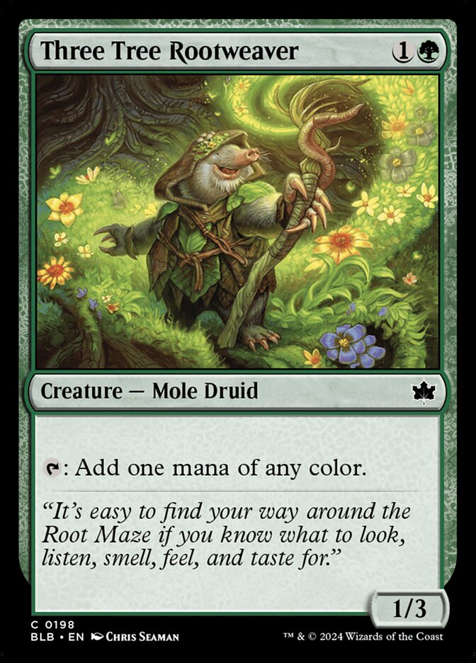 Three Tree Rootweaver – Bloomburrow [BLB] – English – #198