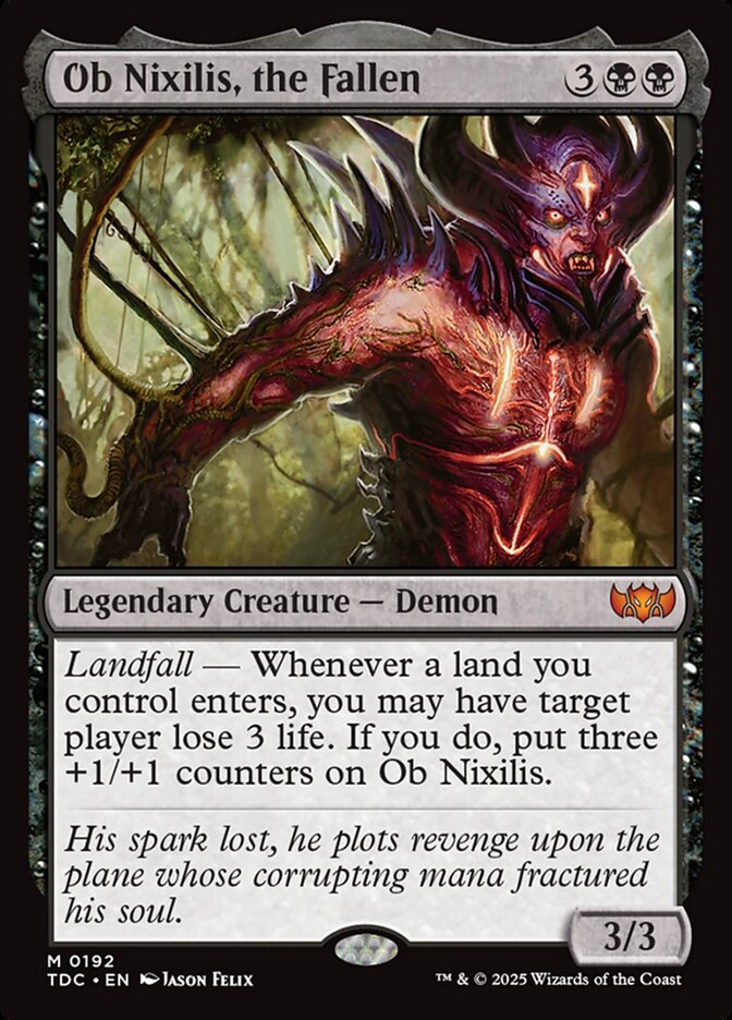 Ob Nixilis, the Fallen – Tarkir: Dragonstorm Commander [TDC] – English – #192