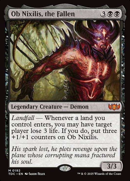 Ob Nixilis, the Fallen – Tarkir: Dragonstorm Commander [TDC] – English – #192