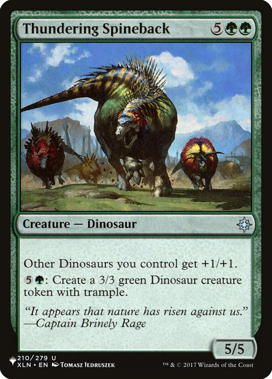 Thundering Spineback – The List [PLST] – English – #XLN-210