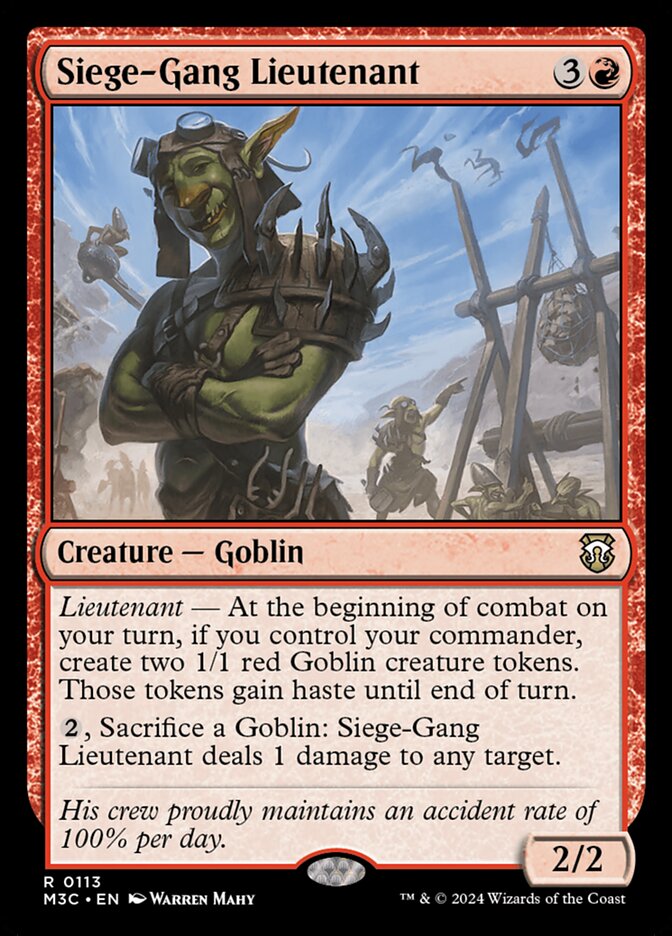 Siege-Gang Lieutenant – Modern Horizons 3 Commander [M3C] – English – #113