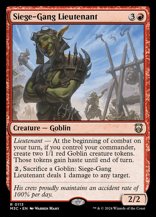 Siege-Gang Lieutenant – Modern Horizons 3 Commander [M3C] – English – #113