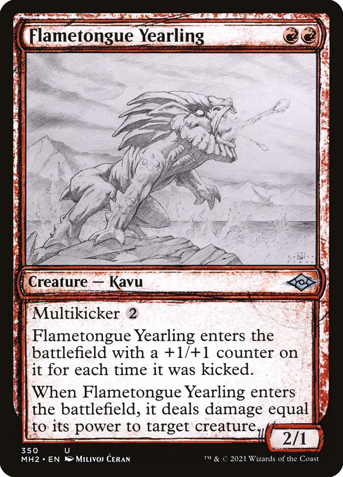 Flametongue Yearling – Modern Horizons 2 [MH2] – D – #350