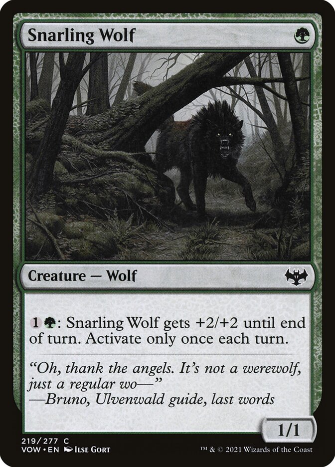 Snarling Wolf – Innistrad: Crimson Vow [VOW] – English – #219