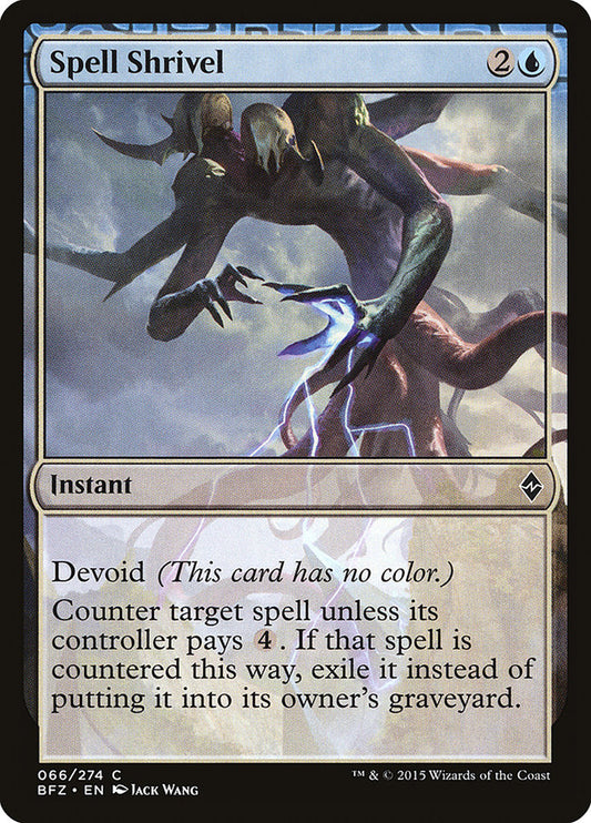 Spell Shrivel – Battle for Zendikar [BFZ] – English – #66