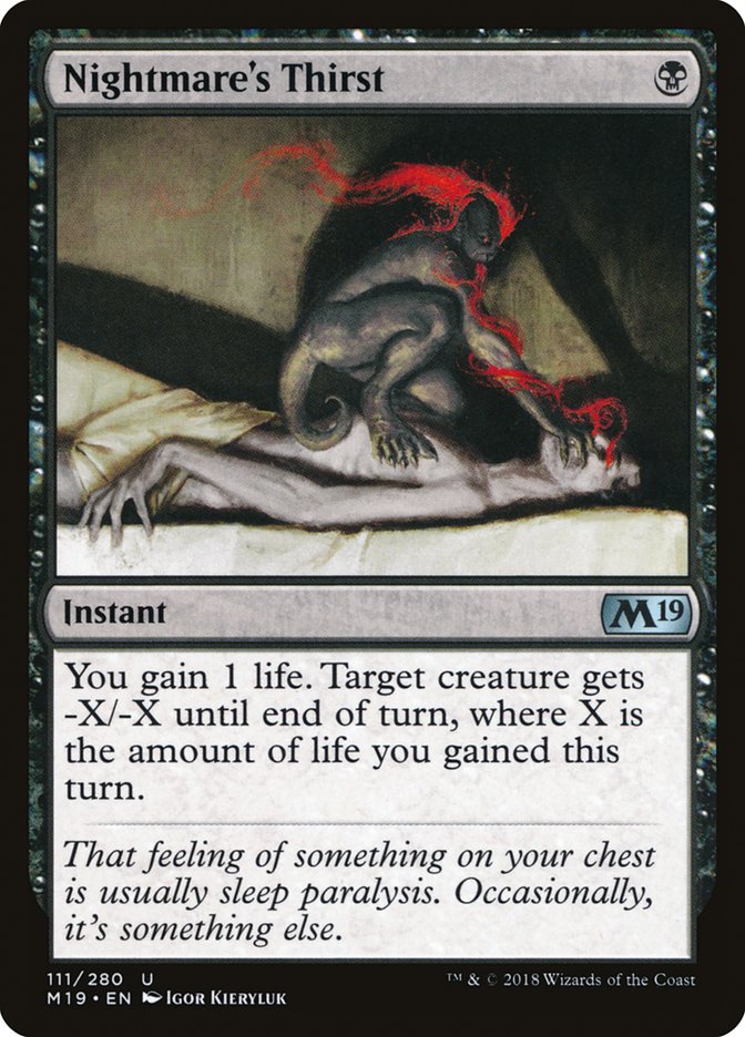 Nightmare's Thirst – Core Set 2019 [M19] – D – #111