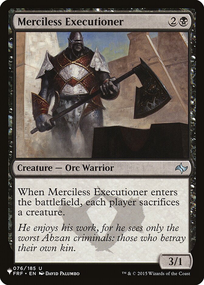Merciless Executioner – The List [PLST] – English – #FRF-76
