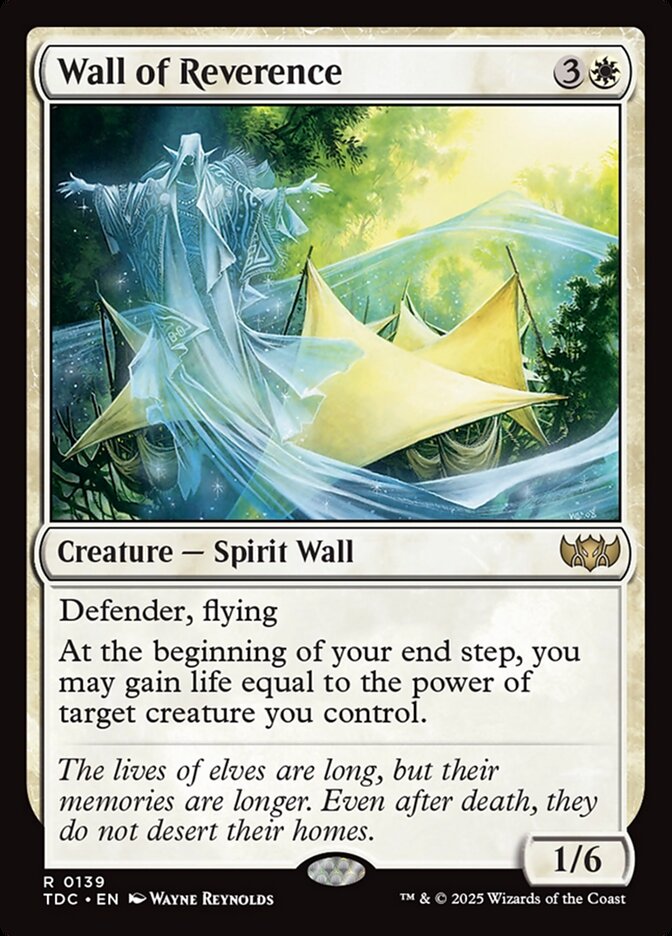 Wall of Reverence – Tarkir: Dragonstorm Commander [TDC] – English – #139
