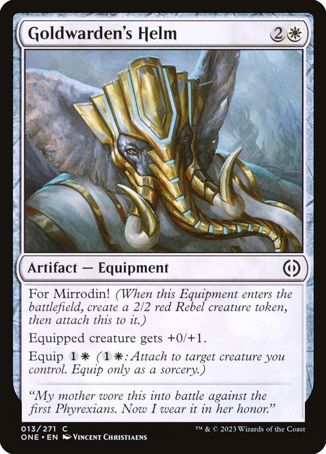 Goldwarden's Helm – Phyrexia: All Will Be One [ONE] – D – #13