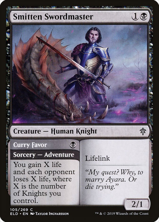 Smitten Swordmaster // Curry Favor – Throne of Eldraine [ELD] – English – #105