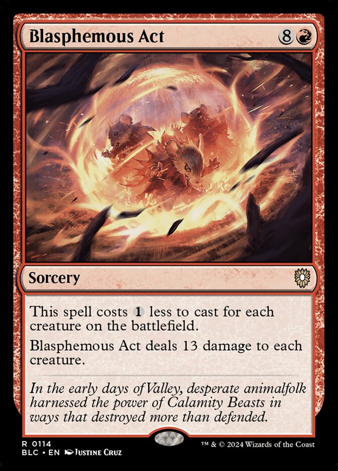 Blasphemous Act – Bloomburrow Commander [BLC] – English – #114