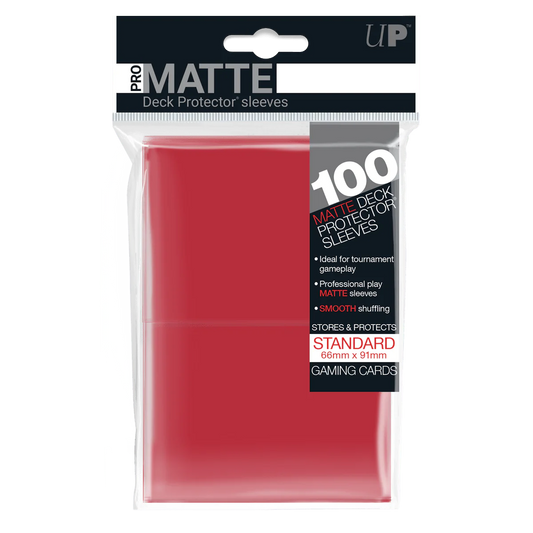 Matte Sleeves (100er Packung) - Rot - Ultra Pro