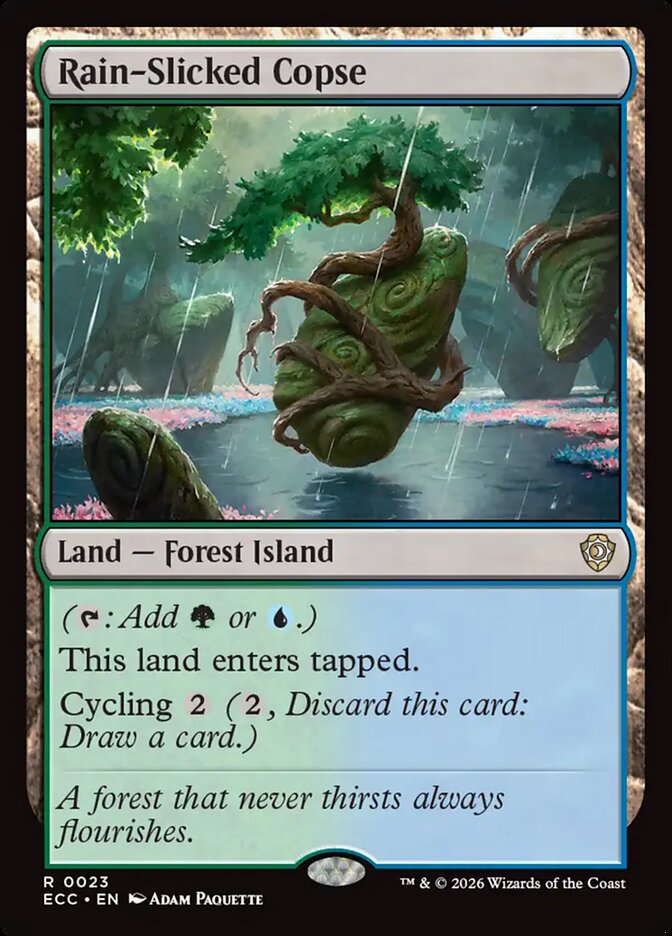 Rain-Slicked Copse – Lorwyn Eclipsed Commander [ECC] – English – #23