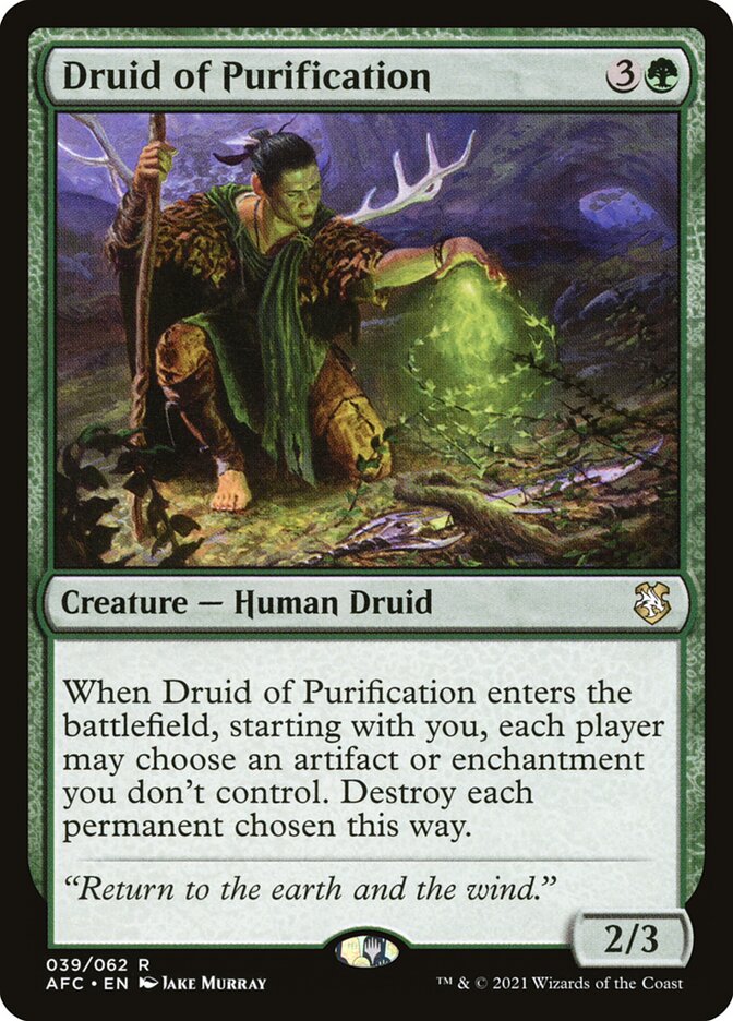Druid of Purification – Forgotten Realms Commander [AFC] – English – #39