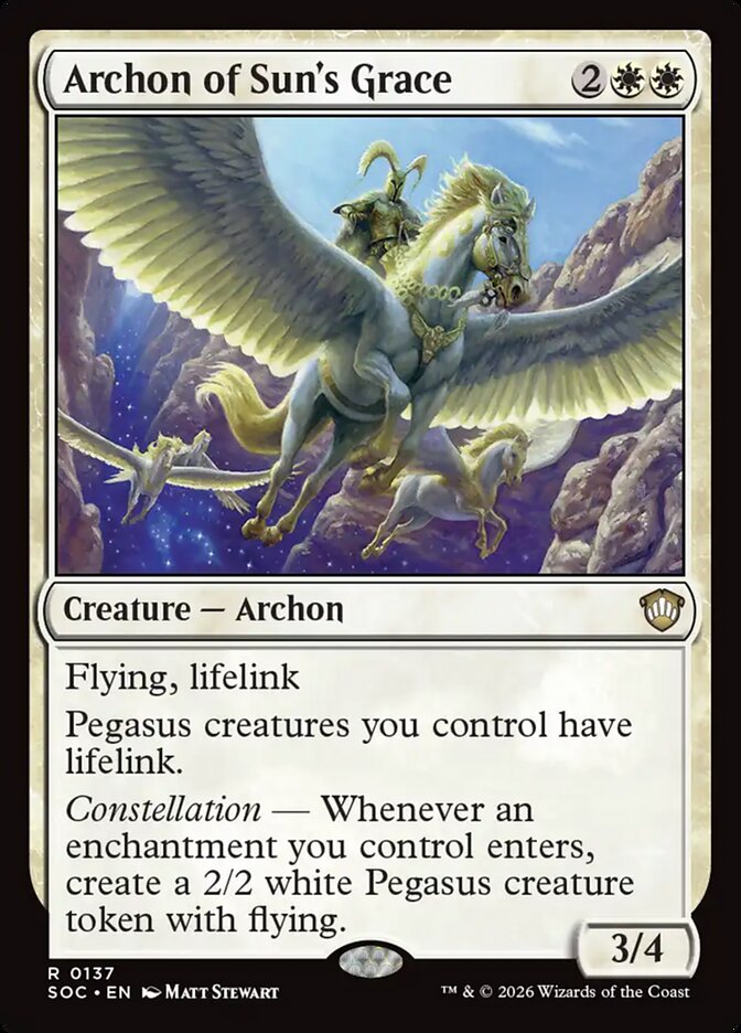 Archon of Sun's Grace – Secrets of Strixhaven Commander [SOC] – English – #137
