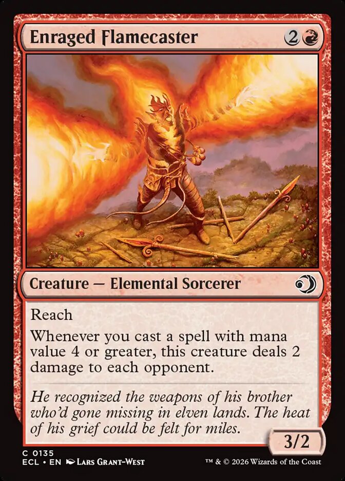 Enraged Flamecaster – Lorwyn Eclipsed [ECL] – English – #135