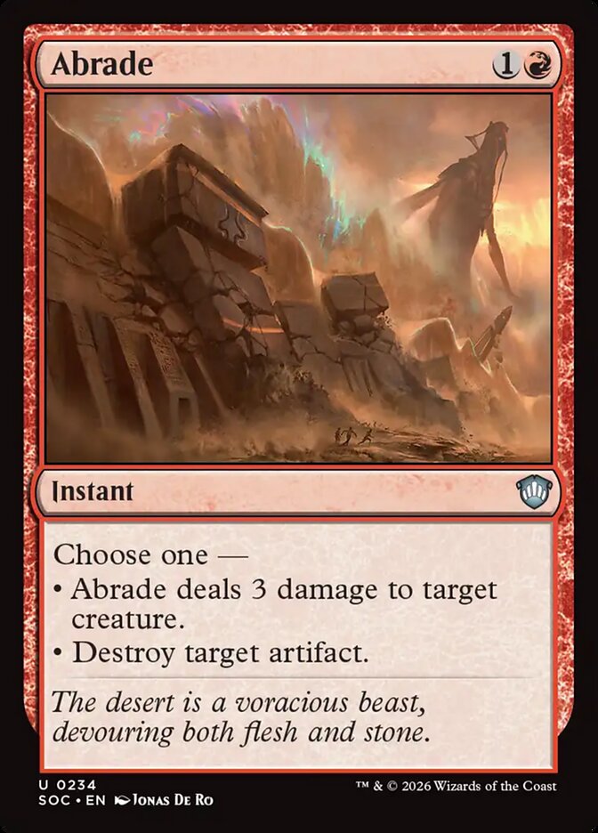 Abrade – Secrets of Strixhaven Commander [SOC] – English – #234