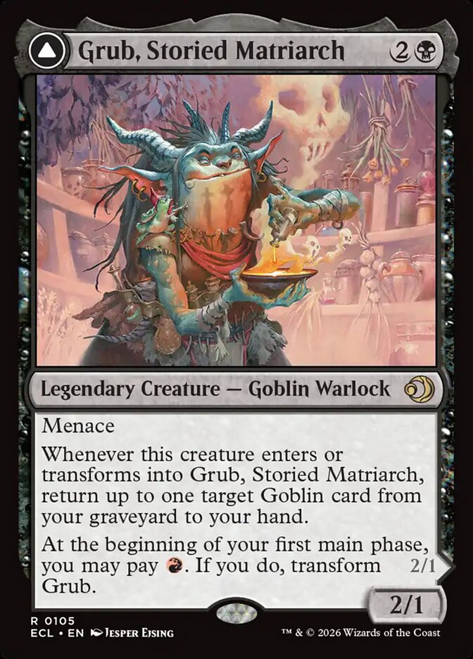 Grub, Storied Matriarch // Grub, Notorious Auntie – Lorwyn Eclipsed [ECL] – English – #105