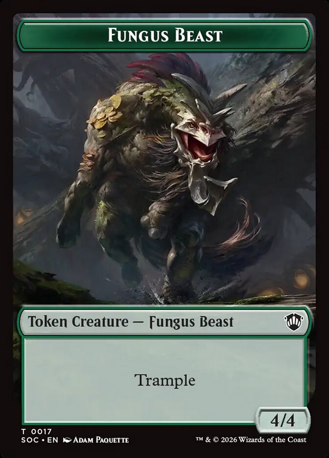 Fungus Beast – Secrets of Strixhaven Commander Tokens [TSOC] – English – #17